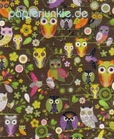 Geschenkpapier Night Elegant Owls, Eulen