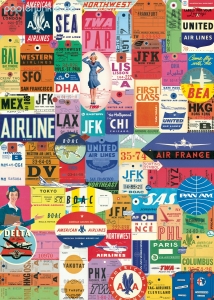 Geschenkpapier Vintage Travel Tags