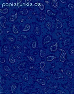 Geschenkpapier Paisley, blau