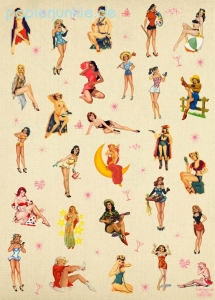 Poster-Geschenkpapier Pin Up Girls