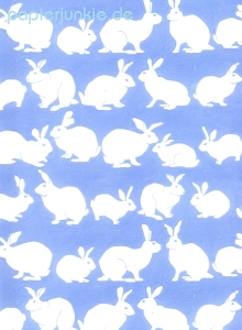 Geschenkpapier Rabbit Hutch, blau