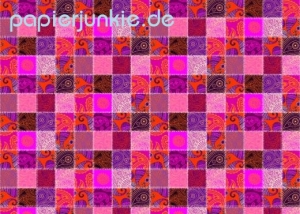 Geschenkpapier Patchwork, rot!!