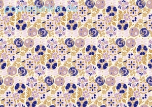 Geschenkpapier Liberty, Blumen violett