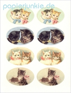 Vintage Stickers Cats 2