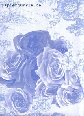 Geschenkpapier Roses in the Garden, blau