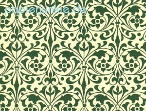 Carta Varese - Blumen stilisiert, grün (R*)