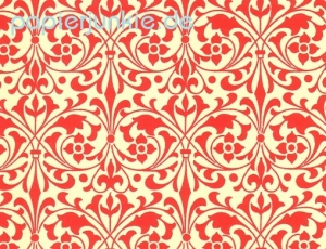 Carta Varese - Blumen stilisiert, rot (R*)