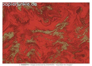 Geschenkpapier Marmorata, rot/gold