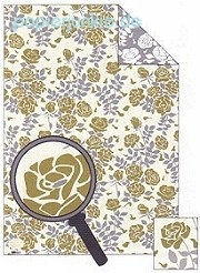 Geschenkpapier Rosen, Gold/Silber (A*)